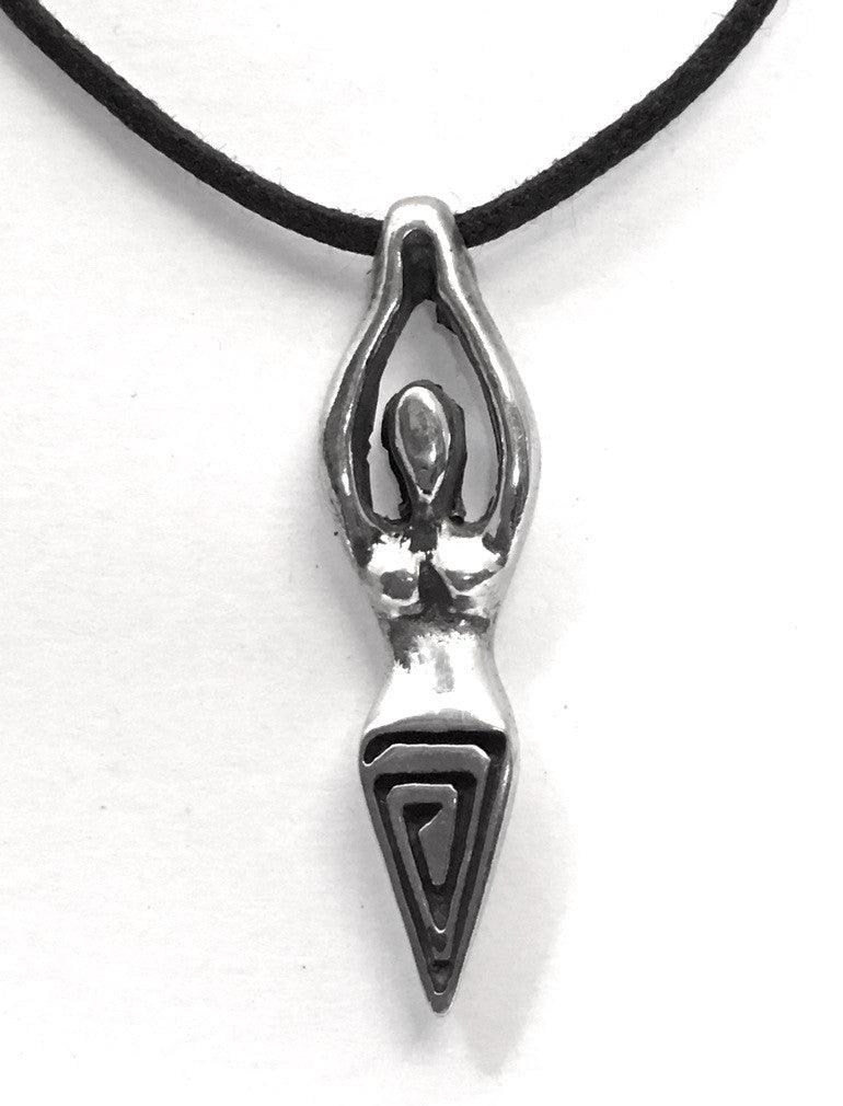 Goddess Fertility Symbol outlets | Modernist | Pewter Pendant | Mayan Goddess | Vintage | 1950s | Artist Signed | Mid-Century