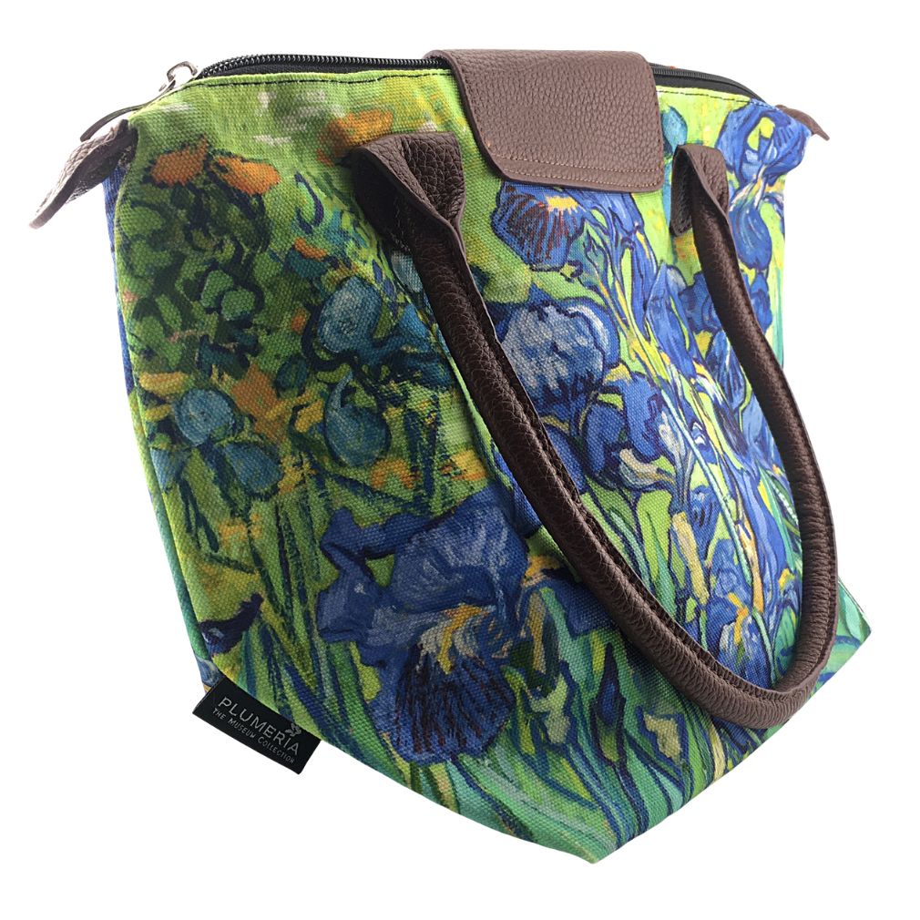 Cosmetic Bag - Van Gogh Irises zipper blue green purple attic