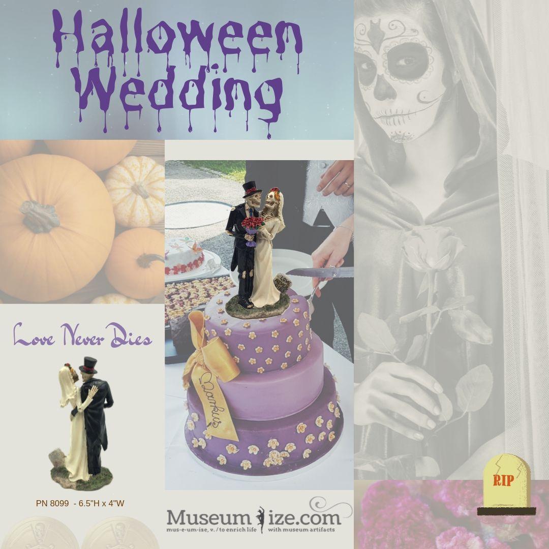 Halloween Inspired Wedding | Day of the Dead Wedding Cake Topper - Museumize.com