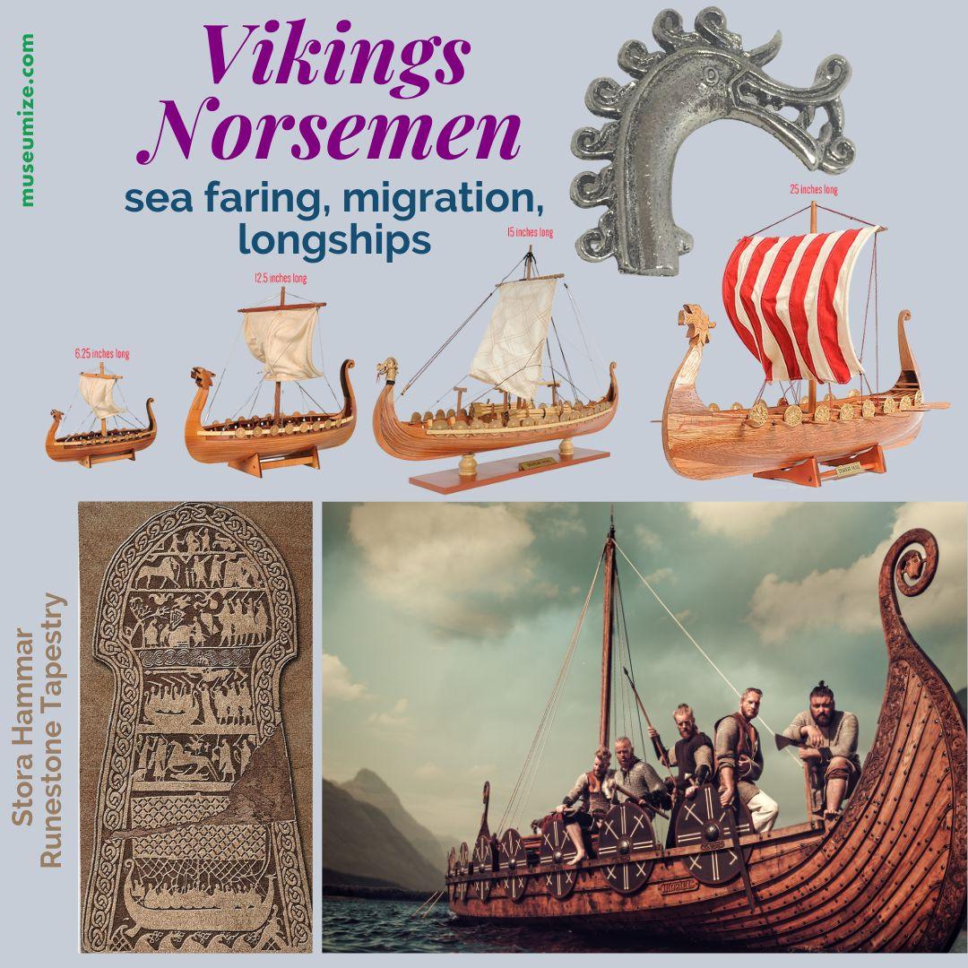 Vikings Norsemen Raiders Travelers Longships - Museumize.com