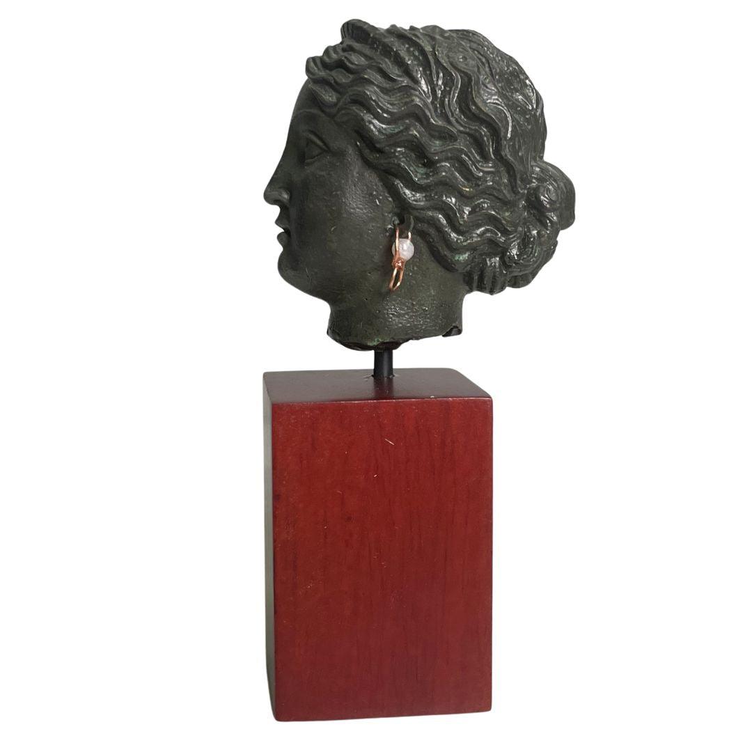 Pocket Art Head of Venus Aphrodite with Earring Greek Goddess Miniature Bust Statue ROM02 - Museumize.com