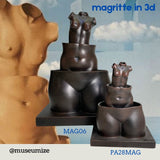 Pocket Art Magritte Miniature Statue Female Three Tiers Surrealism Megalomania La Folie des Grandeurs 3.5H