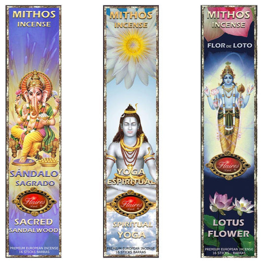 Hindu Incense Sticks Set Floral Wood Lotus Flower Vishnu Blends | 144 sticks - Museumize.com