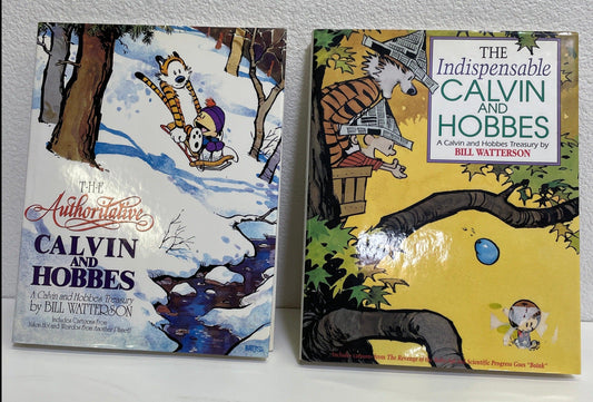 Book Set - Calvin and Hobbes comic strips in 2 books attic no returns - Museumize.com