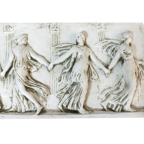 Bacchantes Dancing Maidens Greek Roman Wall Hanging Frieze 36W - Antique Grey