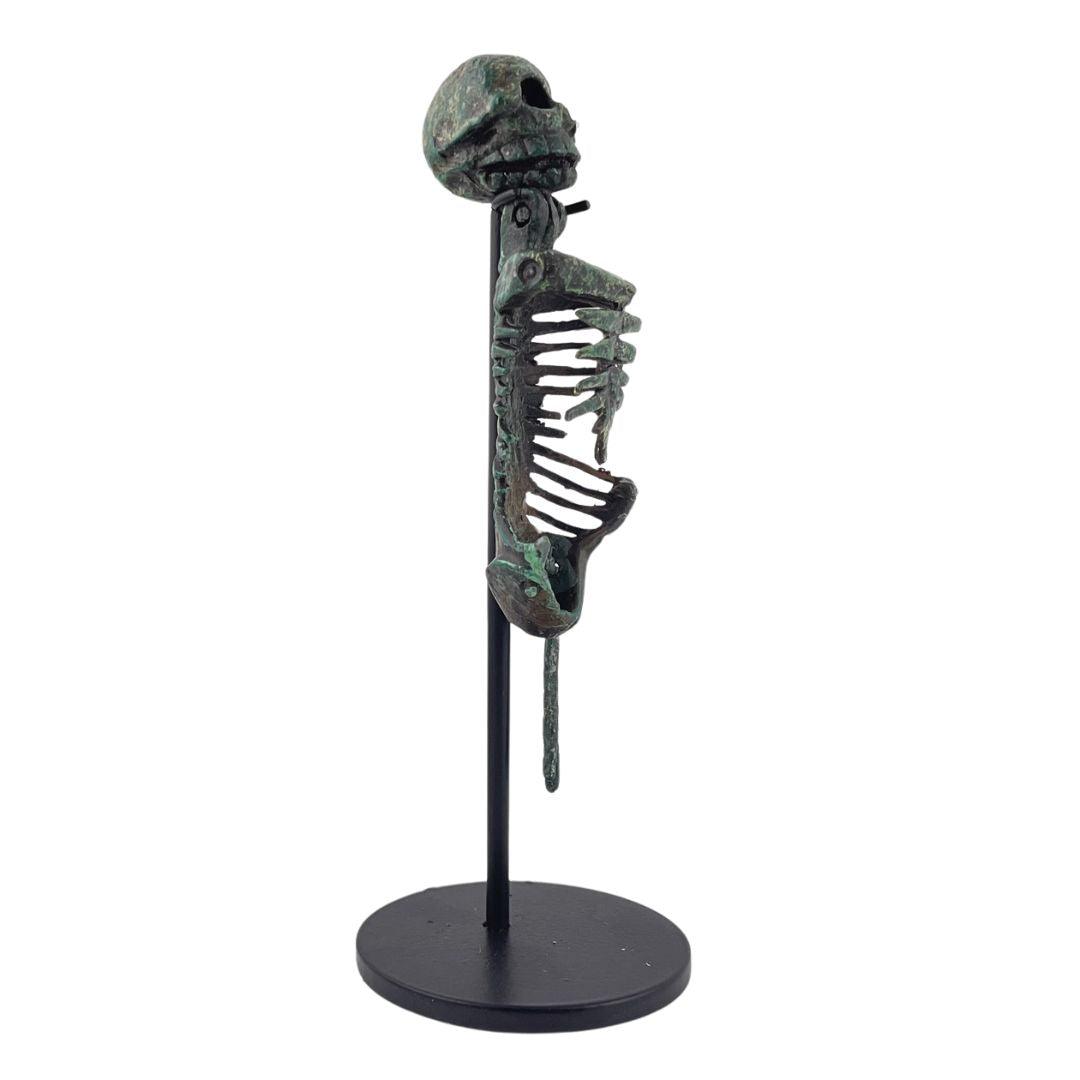 Roman Skeleton Miniature Figurine Statue Pocket Art articulated 4.1H - Museumize.com