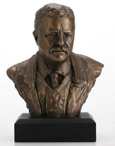 Museumize:Theodore Roosevelt American President Bust, Assorted Sizes and Finishes,Mid Bronze / Small 10.5