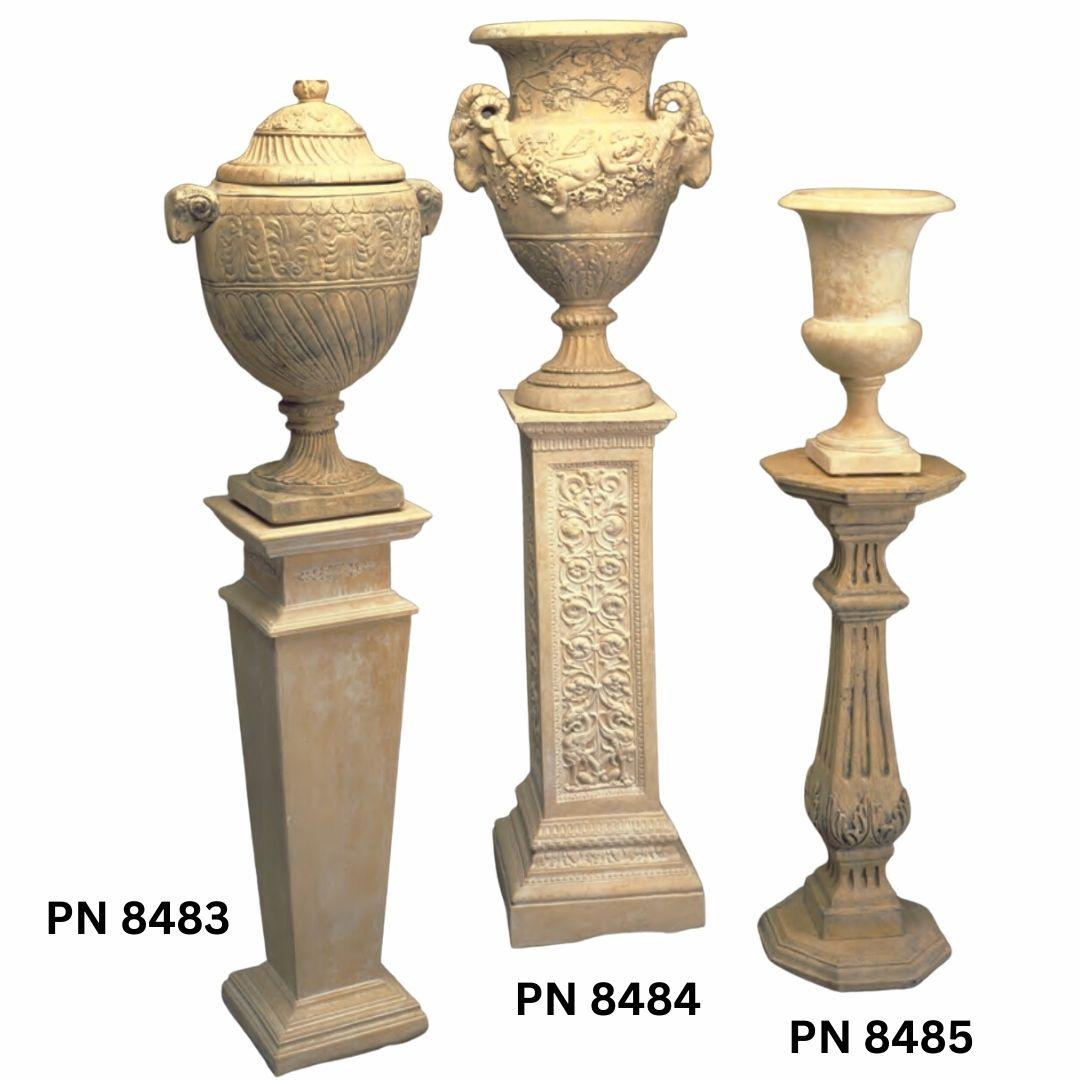 Italian Square Sided Display Pedestal Base 35H Home Decor - Museumize.com