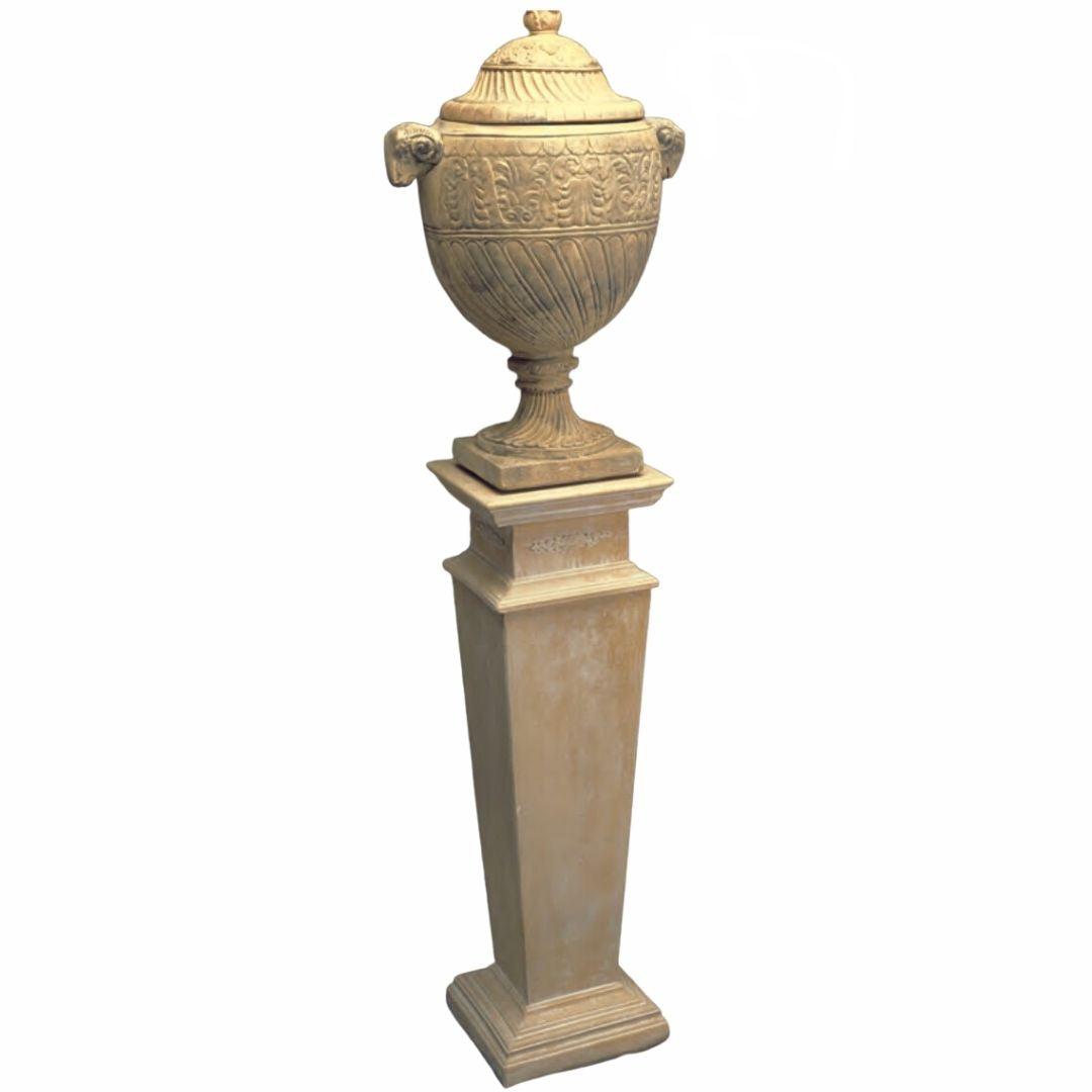 Italian Square Sided Display Pedestal Base 35H Home Decor - Museumize.com