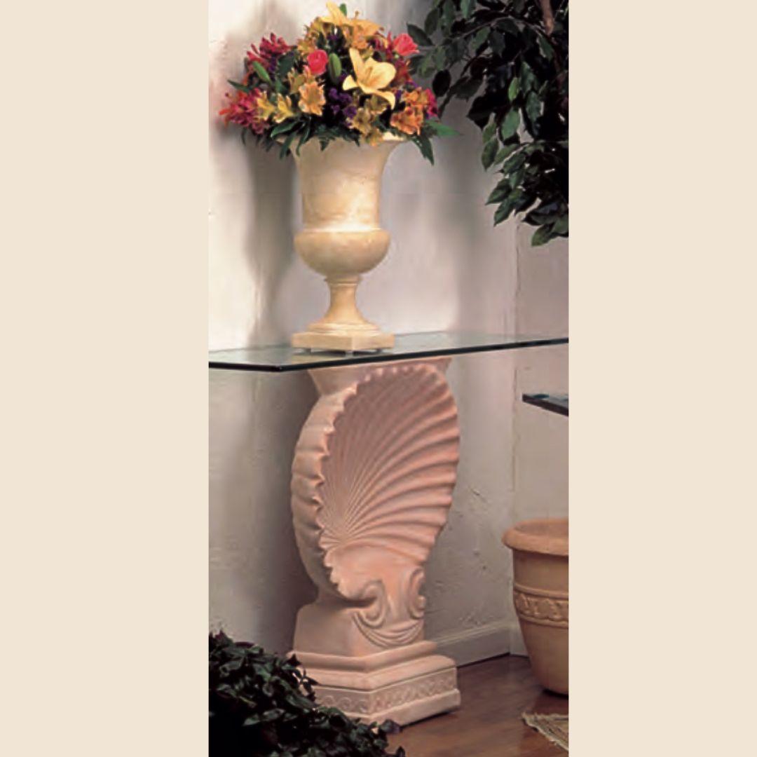 Shell Scalloped Console Table Base 32H - Museumize.com