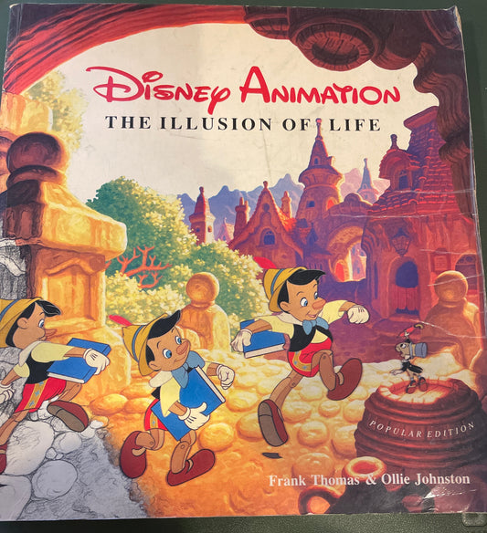 Book -  Disney Studios Animation The Illusion of Life by Frank Thomas & Ollie Johnston attic