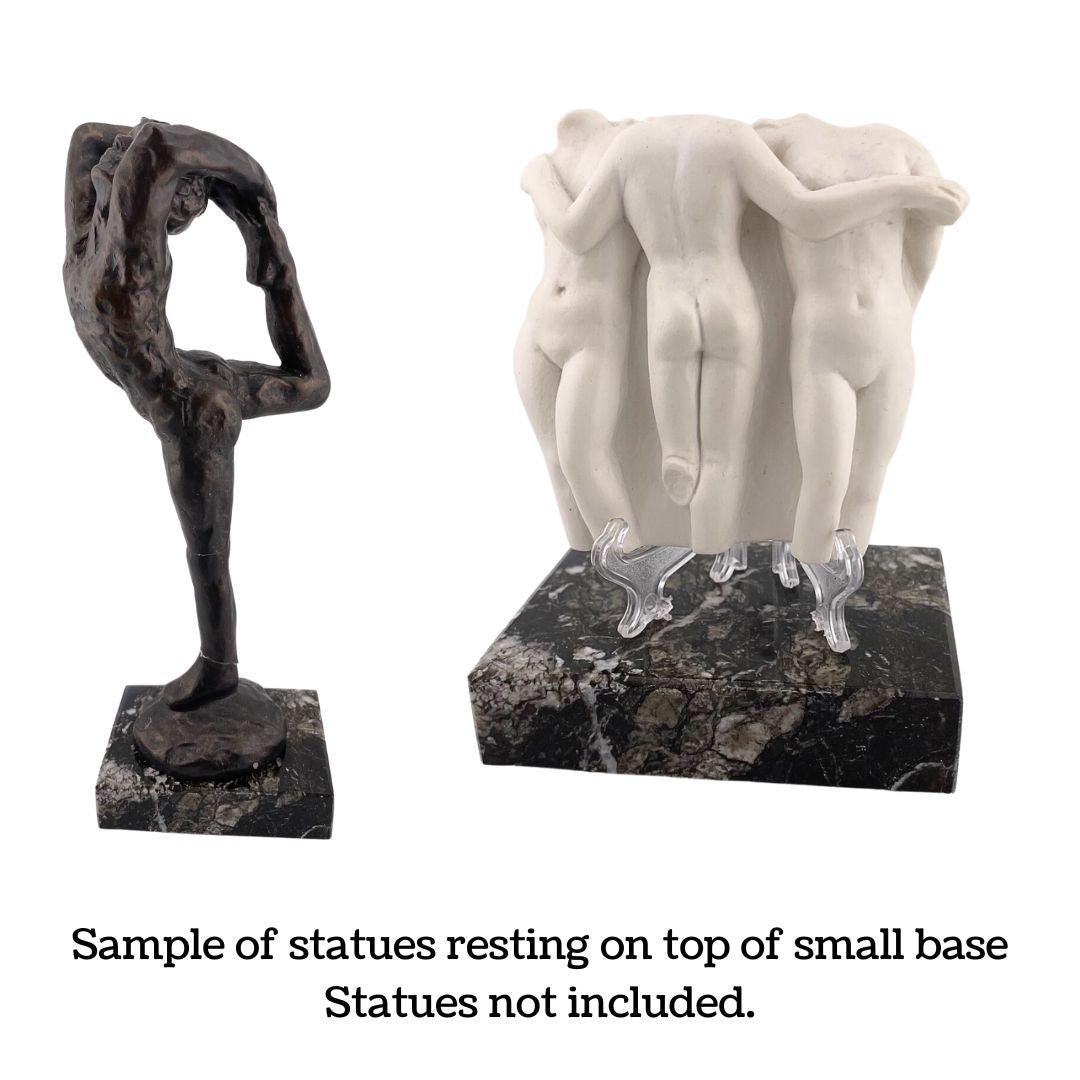 Marble Base Black Small for Statue or Award 3.4 x 2.5 x 0.7 inch AS IS ATTIC no returns - Museumize.com