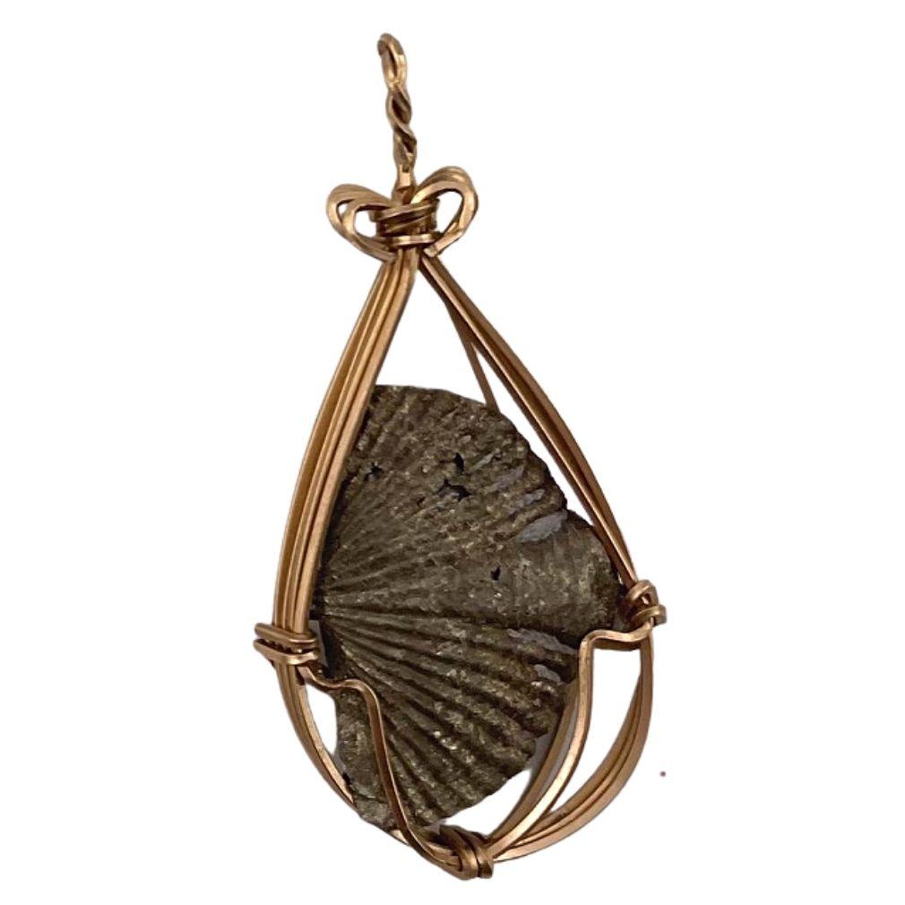 Boheme Fossil Shell Pendant Handmade Jewelry Making Boho 2L attic - Museumize.com