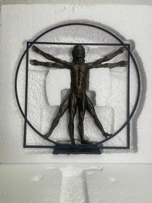 Vitruvian Universal Man Ideal Man Statue by DaVinci AS IS, no returns attic