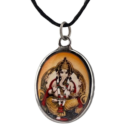 Museumize:Ganesh Hindu Color Ceramic Unisex Pendant Necklace