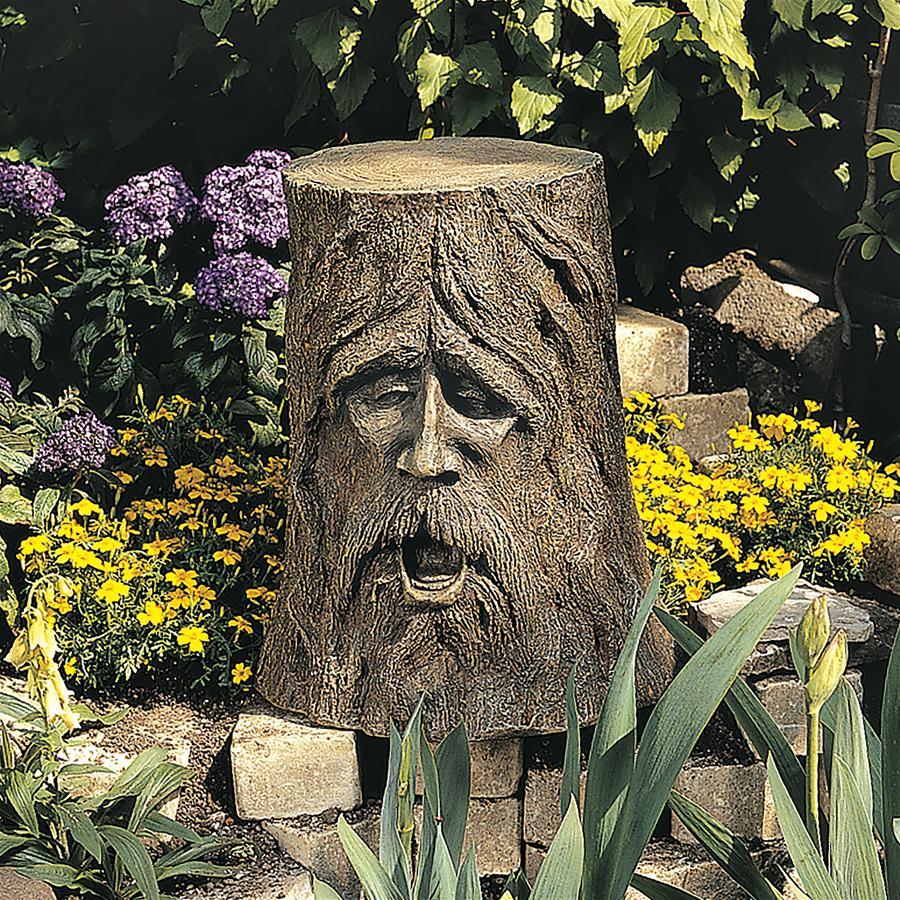 Odin Tree Stump Sculptural Side Accent Garden Table 17.5H - Museumize.com