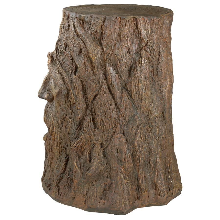 Odin Tree Stump Sculptural Side Accent Garden Table 17.5H - Museumize.com