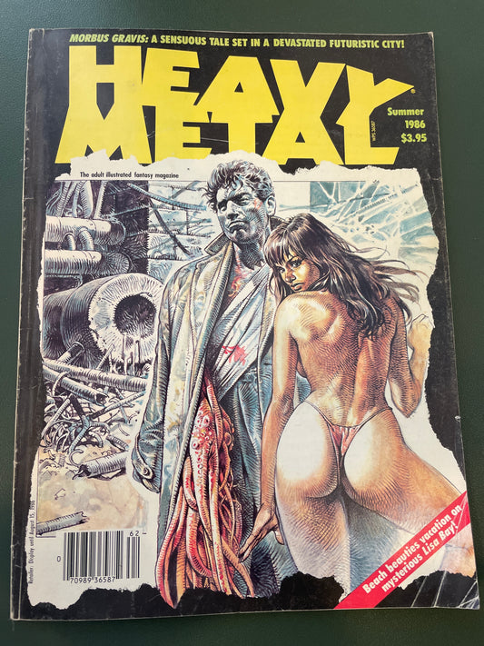 Heavy Metal Magazine, Vintage Summer 1986 graphic comic AS IS ATTIC no returns