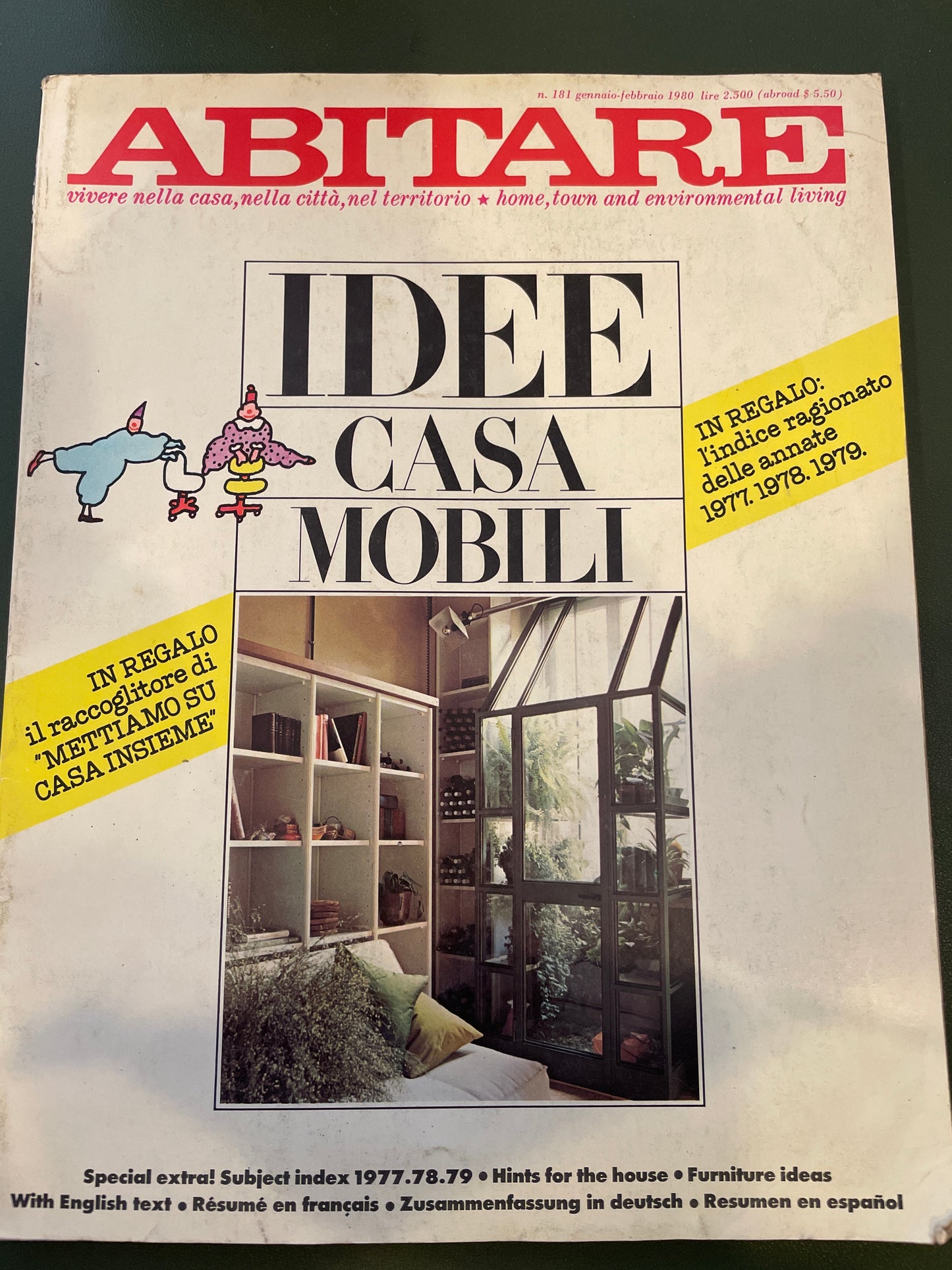 Magazine - Abitare No 181 Jan-Feb 1980 Italian Design Environmental Living attic no returns