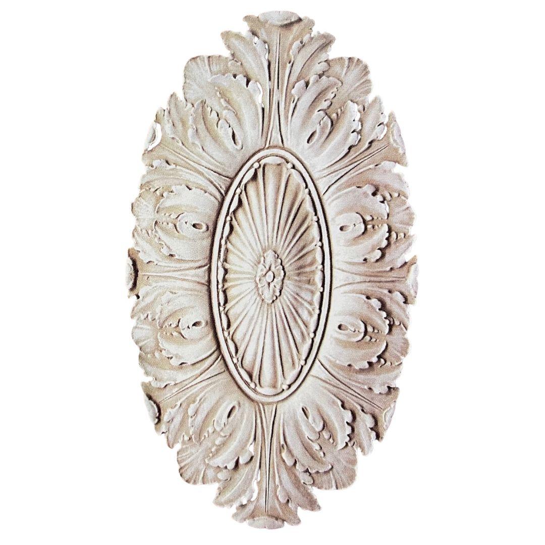 Wall Plaques - Oval Italian Fancy Wall or Ceiling Medallion 29.75L x 17W - Museumize.com