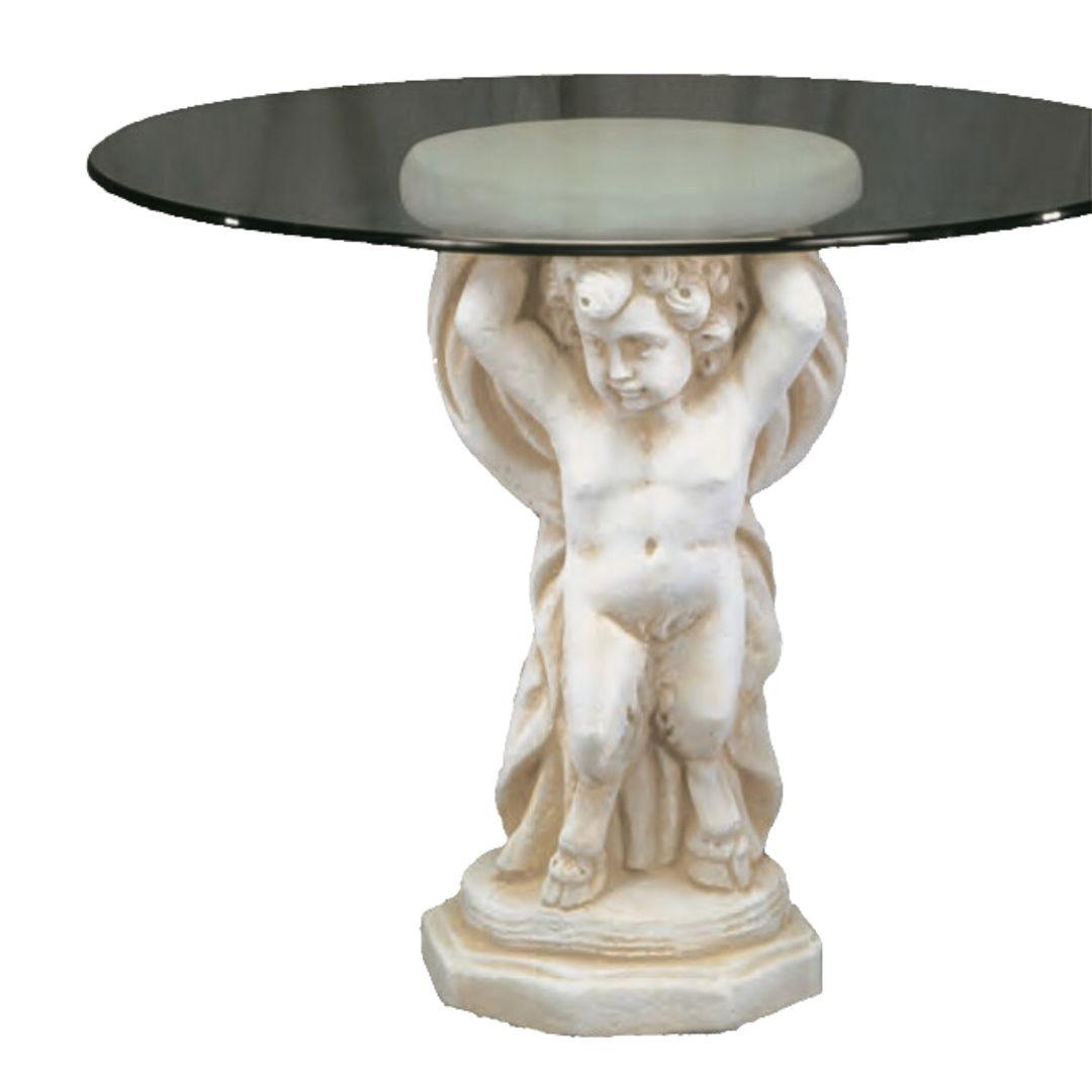 Twin Baby Satyrs Dining Table Base or Plant Stand for Glass Top 28.25H - Museumize.com