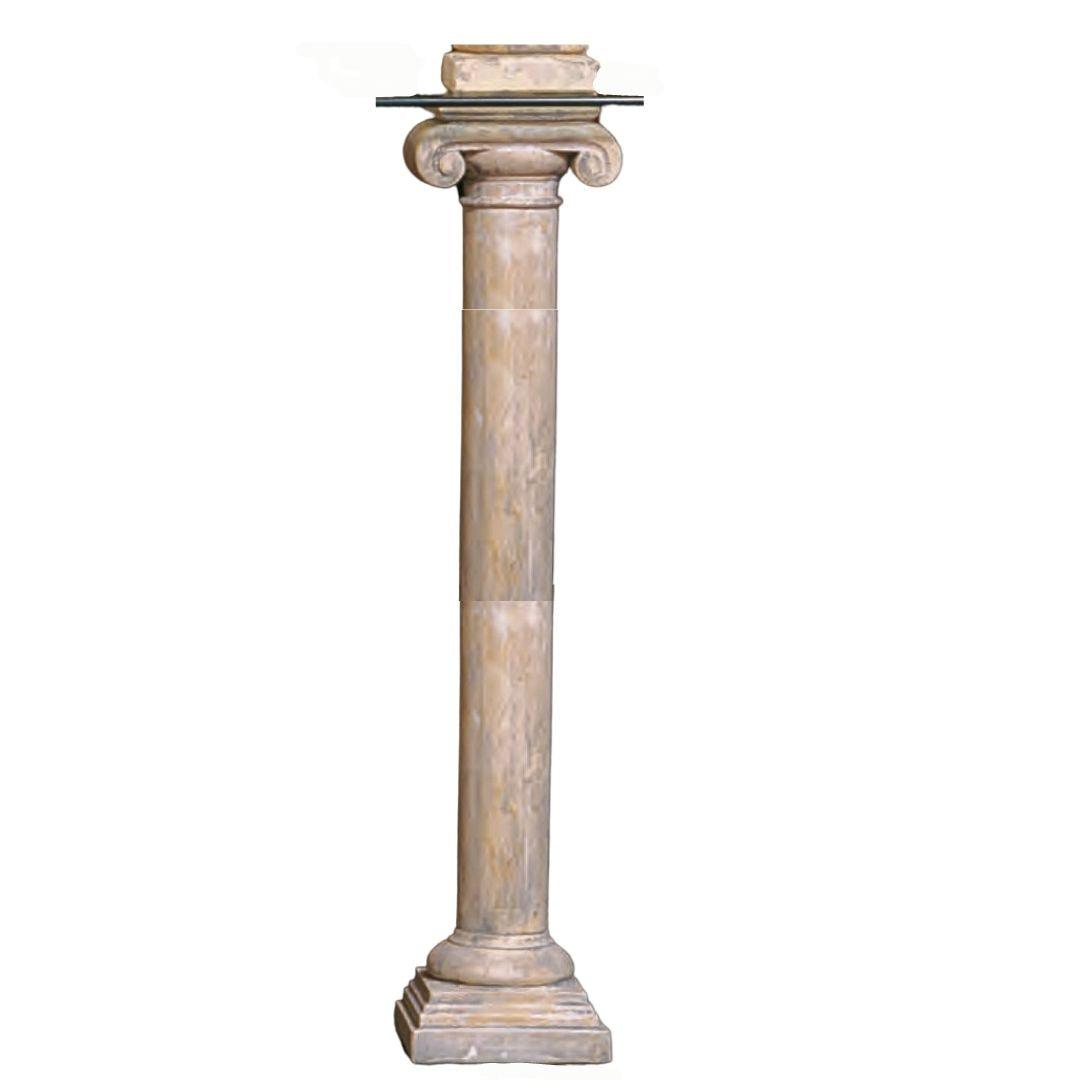 Empire Ionic Capital Column Pedestal Base for Glass Top 44H - Museumize.com