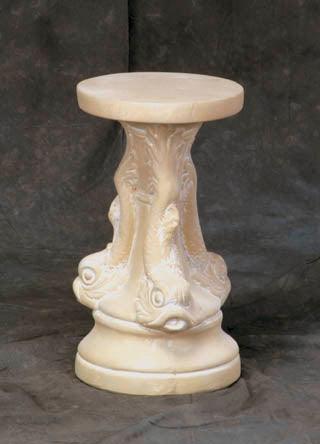 Small Dolphin Pedestal or Cocktail Table Base 17.75H Home Decor - Museumize.com