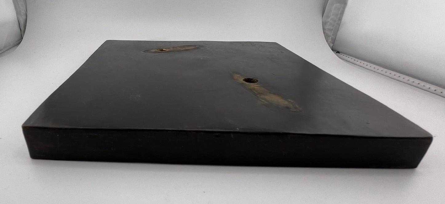 Bronze Metal Base Black 7 x 6 15/16 x 5/8 in AS IS ATTIC no returns - Museumize.com