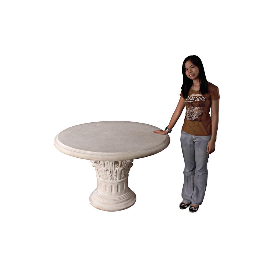 Garden Roman Corinthian Capital Architectural Table 48x48x32H