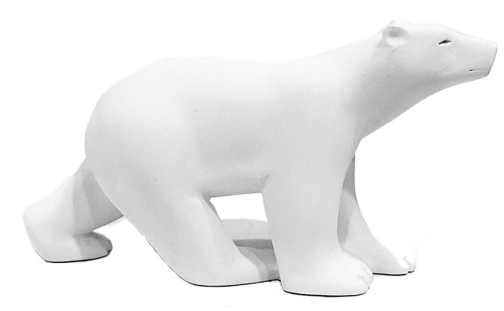 Pocket Art Pompon Polar Bear Miniature Statue 4.5L - Museumize.com