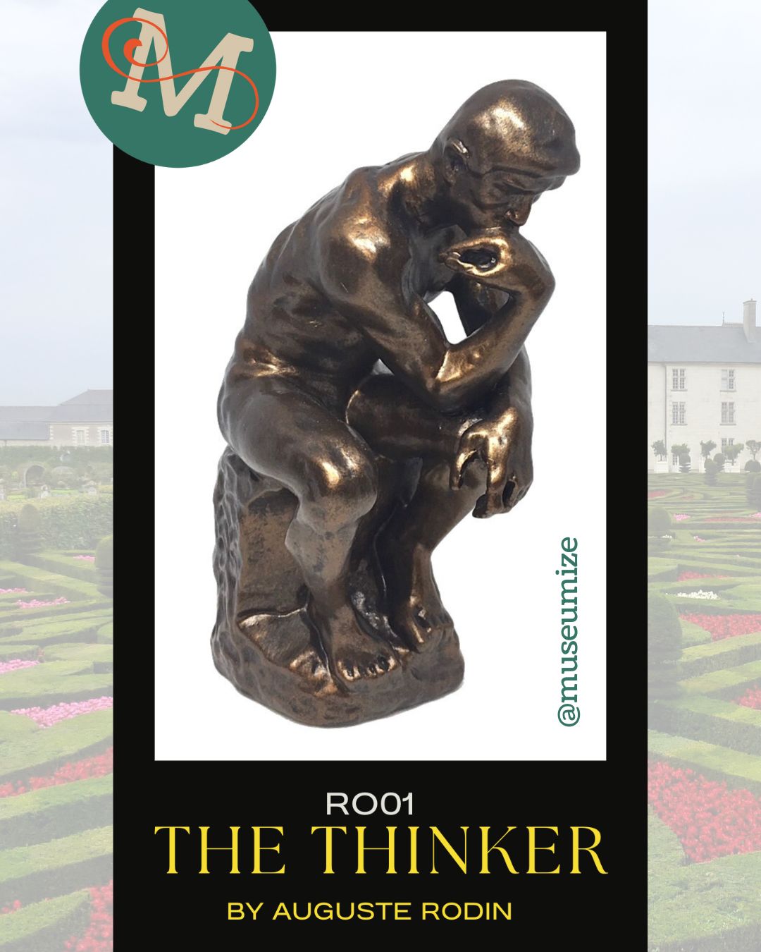 The Thinker Statue of Deep Contemplation by Rodin 5.5H