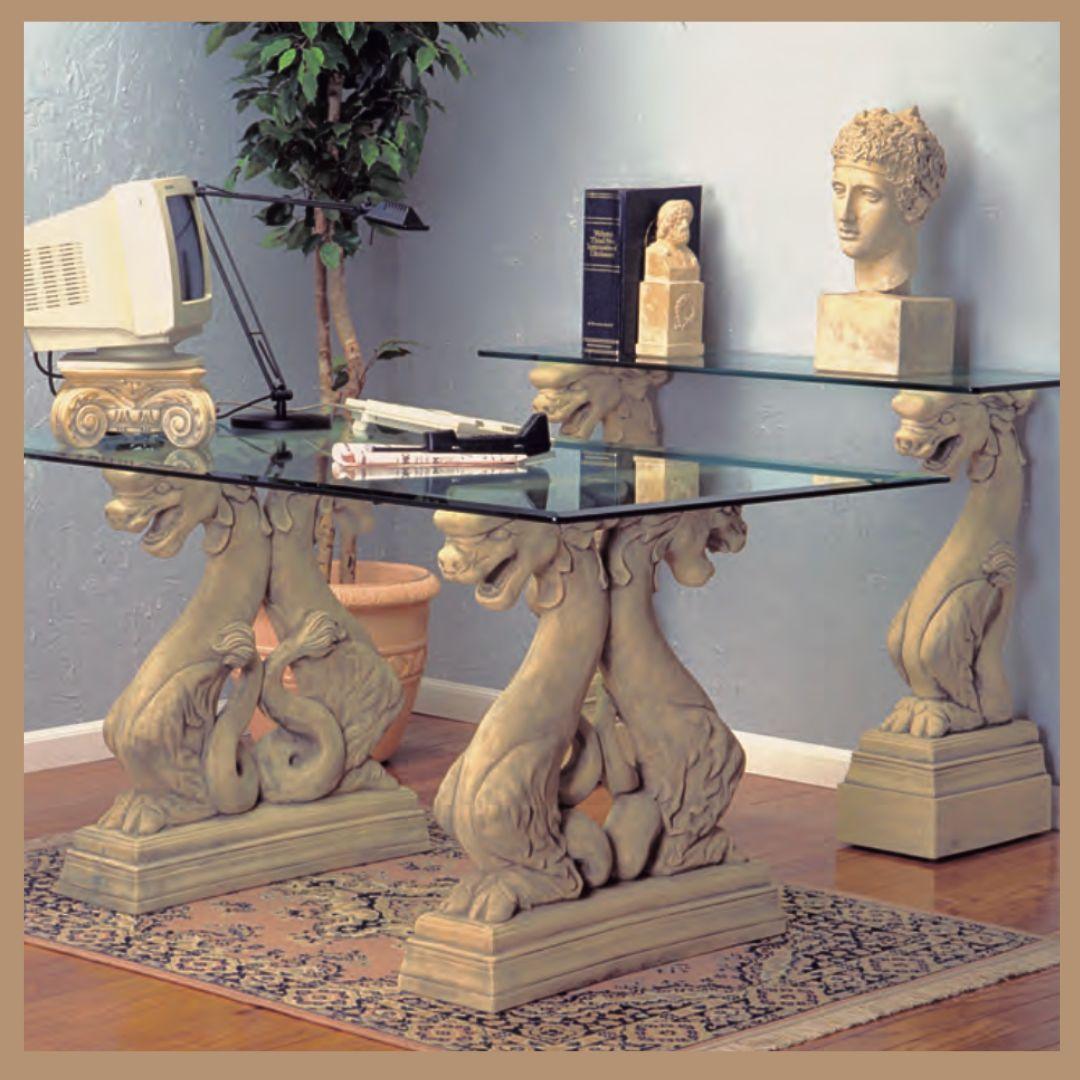 Dragon Fierce Medieval Fantasy Dining Table Base or Desk 29H - Museumize.com