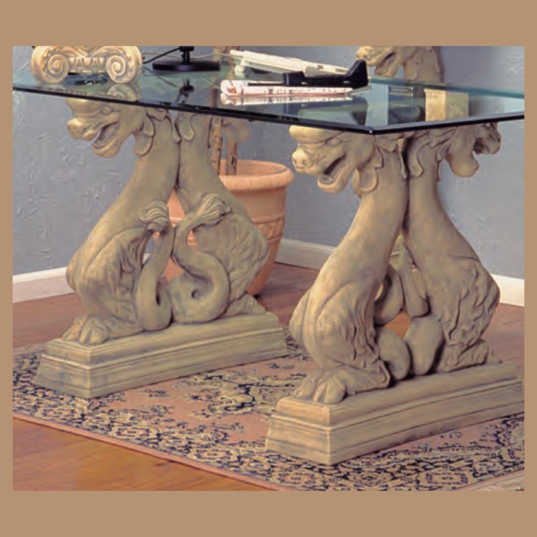 Dragon Fierce Medieval Fantasy Dining Table Base or Desk 29H - Museumize.com