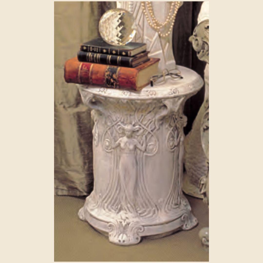 Art Nouveau Maidens with Vines Side End Table Column Base 18H - Museumize.com