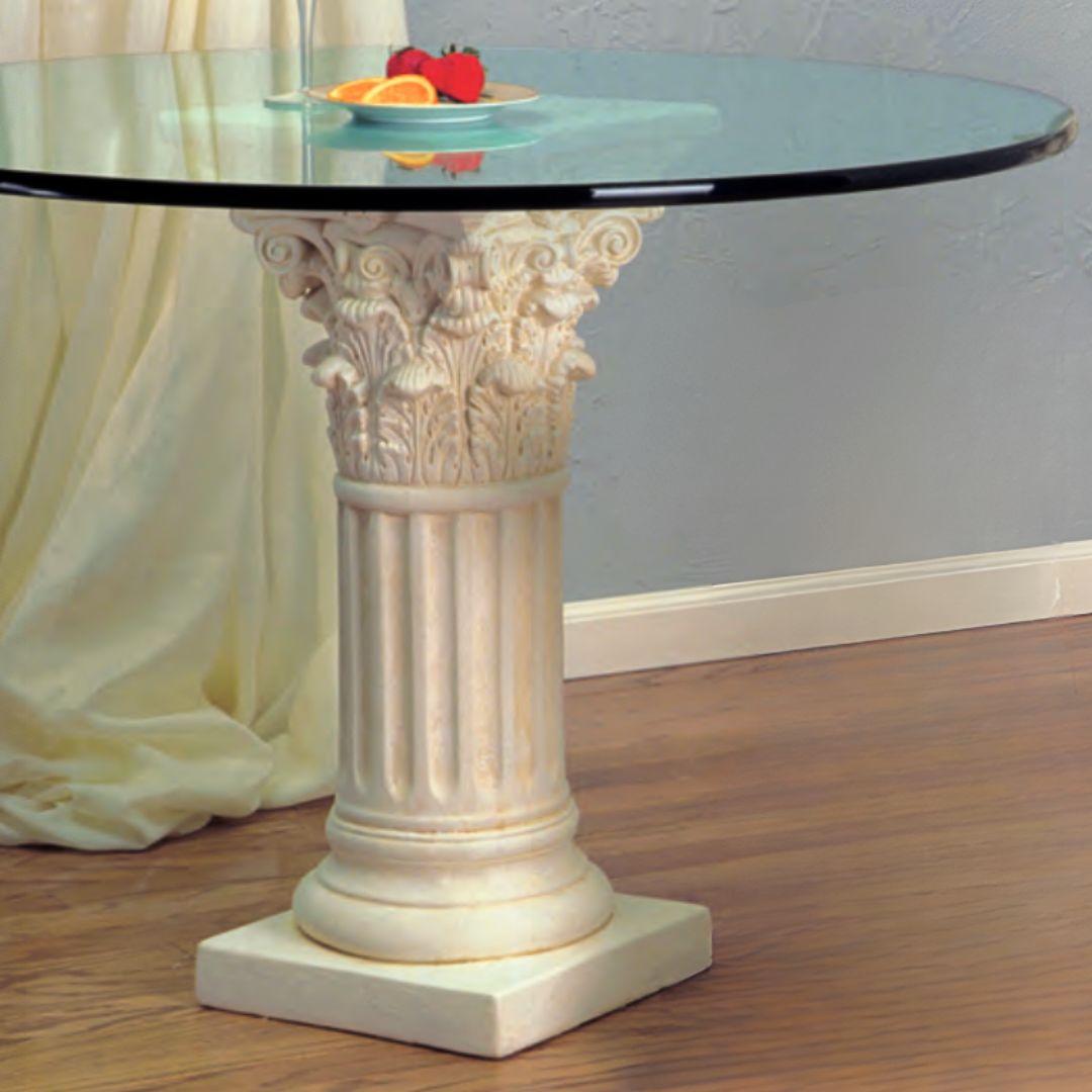 Fluted Corinthian Classical Column Dining Table Base 28.75H - Museumize.com