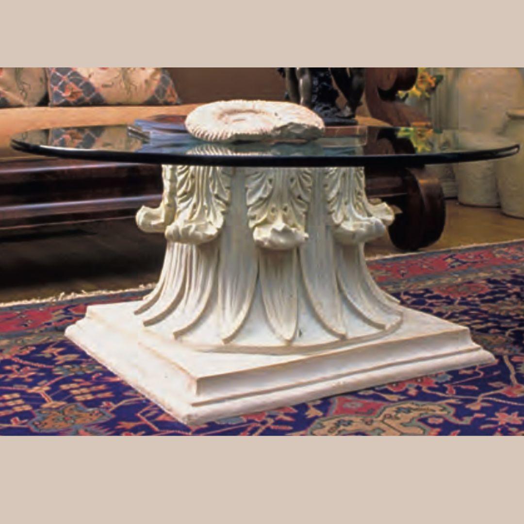 Classical Capital Interior Design Cocktail Table Base 17.75H Home Decor - Museumize.com