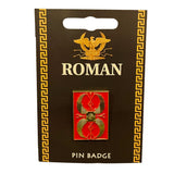 Roman Legionary Battle Shield Pin Badge - Scutum Design - Tie Tack Allegiance Symbol