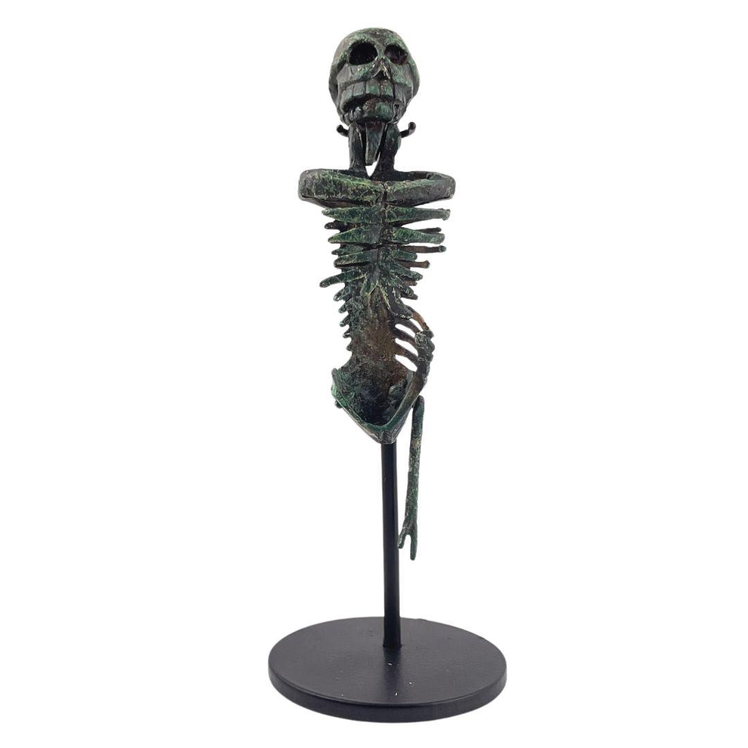 Roman Skeleton Miniature Figurine Statue Pocket Art articulated 4.1H - Museumize.com