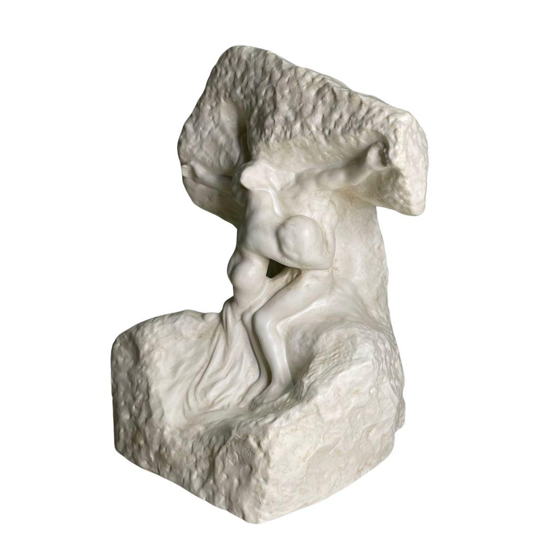 Rodin Man and Woman Study Emerging From Rock Museum Collectible Statue 6.75H - Museumize.com