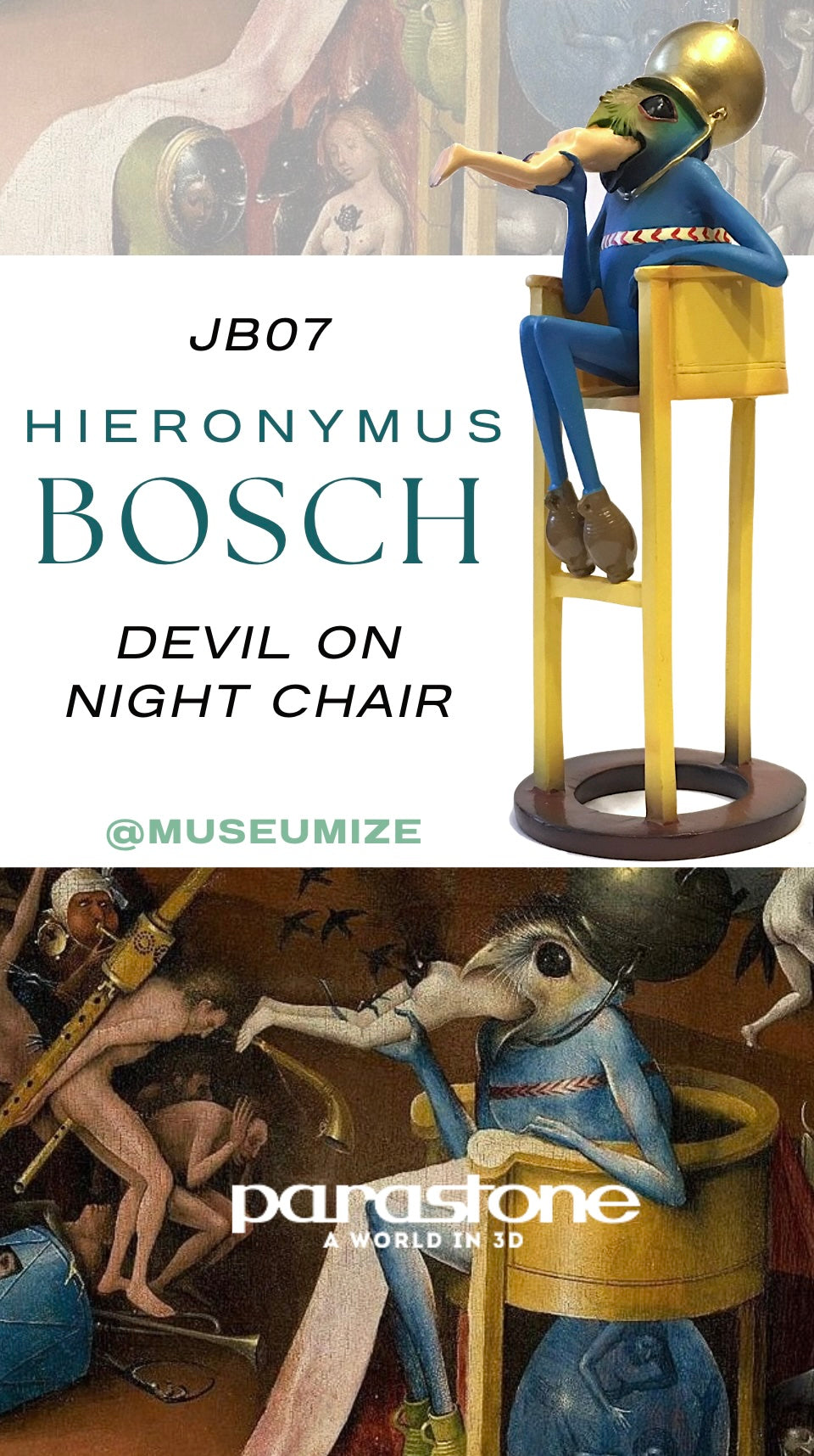 hieronymus bosch devil on night chair gothic fantasy collectible figurine jb07 jb24