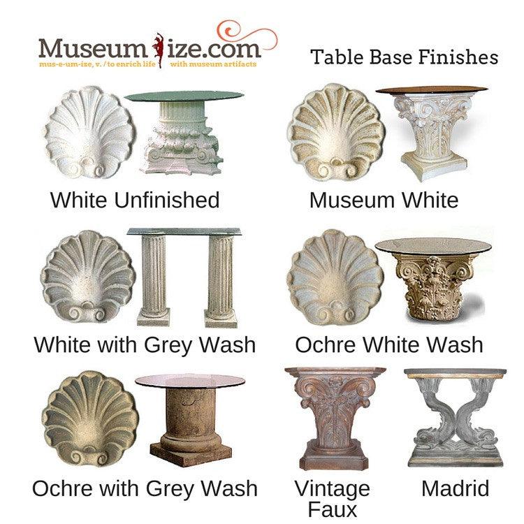 Corinthian with Swag Classical Column Wall Console Base 29.5H - Museumize.com