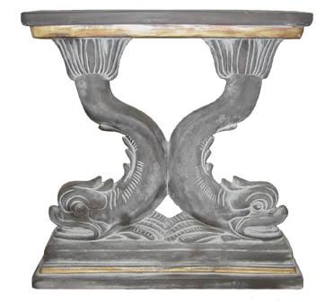 Dolphin Double Console or Dining Table Base for Glass Top 29H