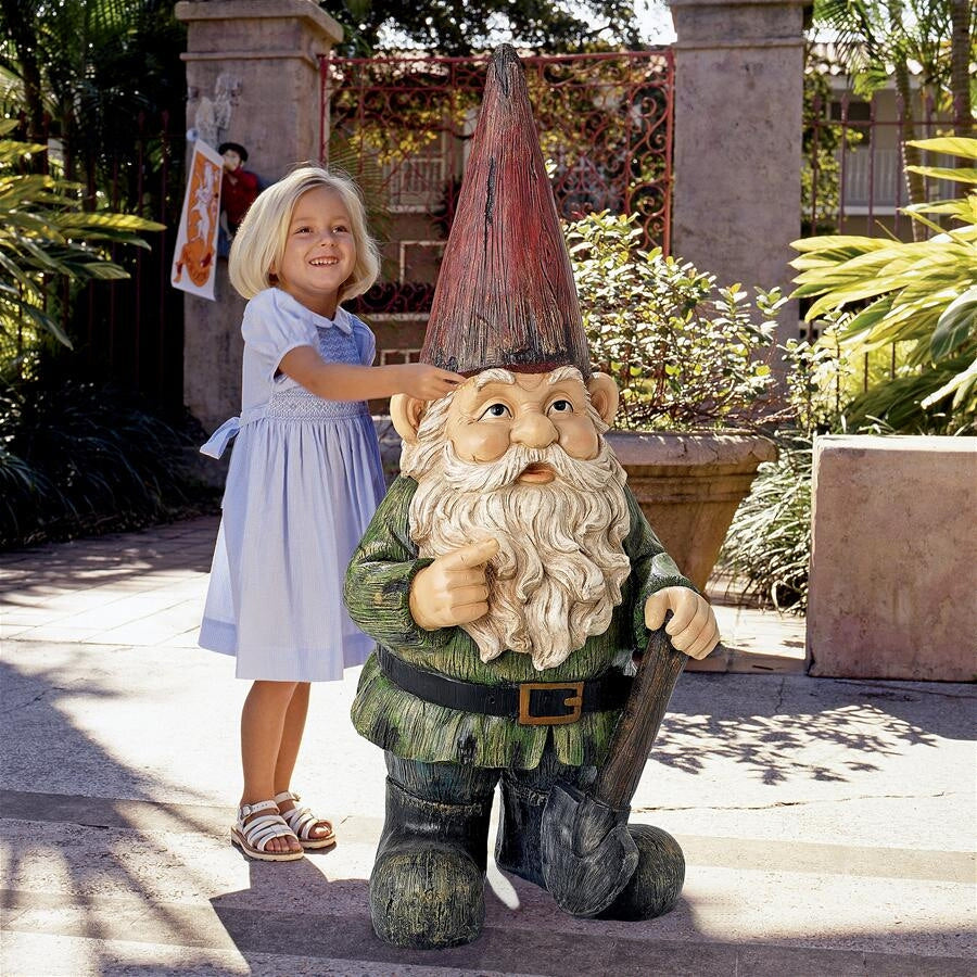 Gottfried The Grande Garden Gnome Forest Friend Outdoor Color Statue 45.5H