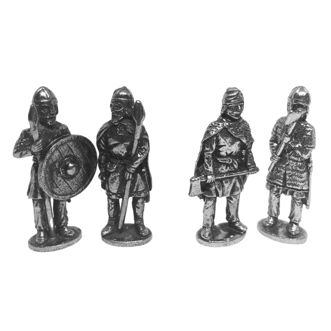 Viking Nordic Warriors Role Playing Pack of 4 Miniature Figures 1.5H