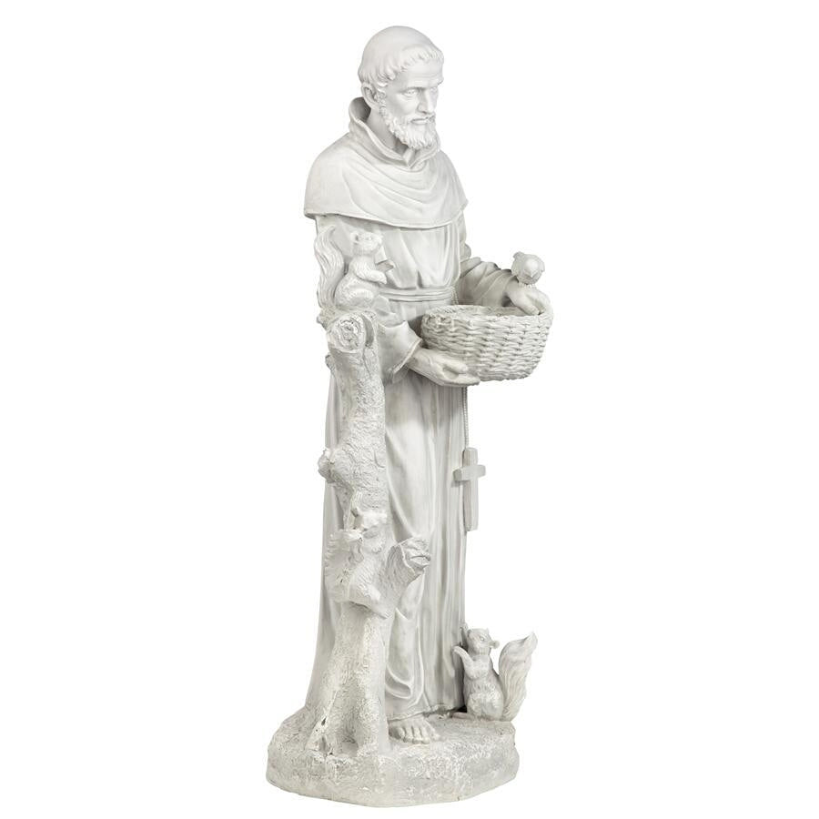 St Francis Large Garden Statue Nature Nurturer with Animals 37H