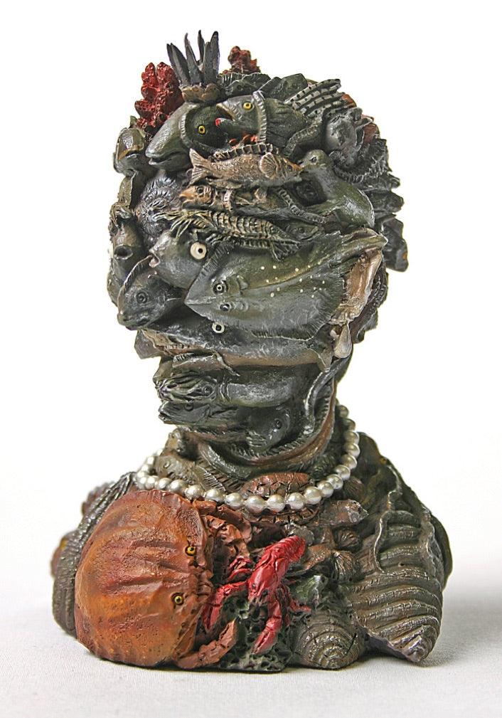 Fish Sea Life Composite Head Surreal Portrait Statue by Arcimboldo 4.5H - Museumize.com