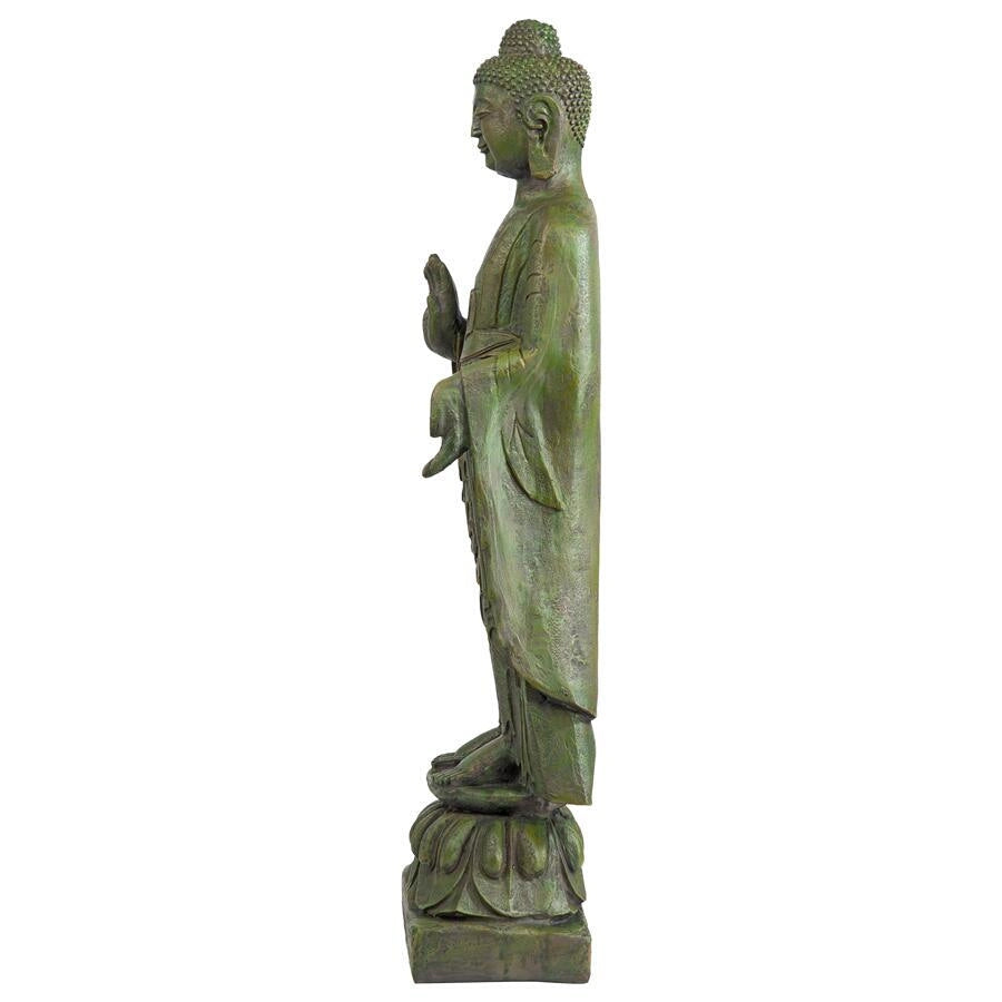 Enlightened Buddha Sculpture For Promoting Peaceful Garden Surroundings 40H