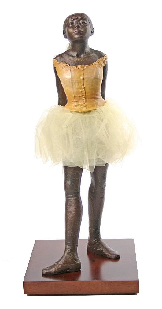 Degas Fourteen Year Old Little Dancer Ballerina with Fabric Skirt, Large 13.5H - Netting Skirt - Museumize.com