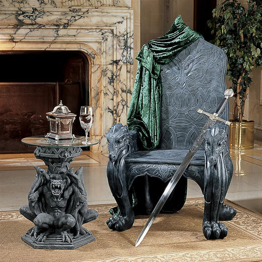 Celtic Dragon Throne Chair 50.5H x 31.5W