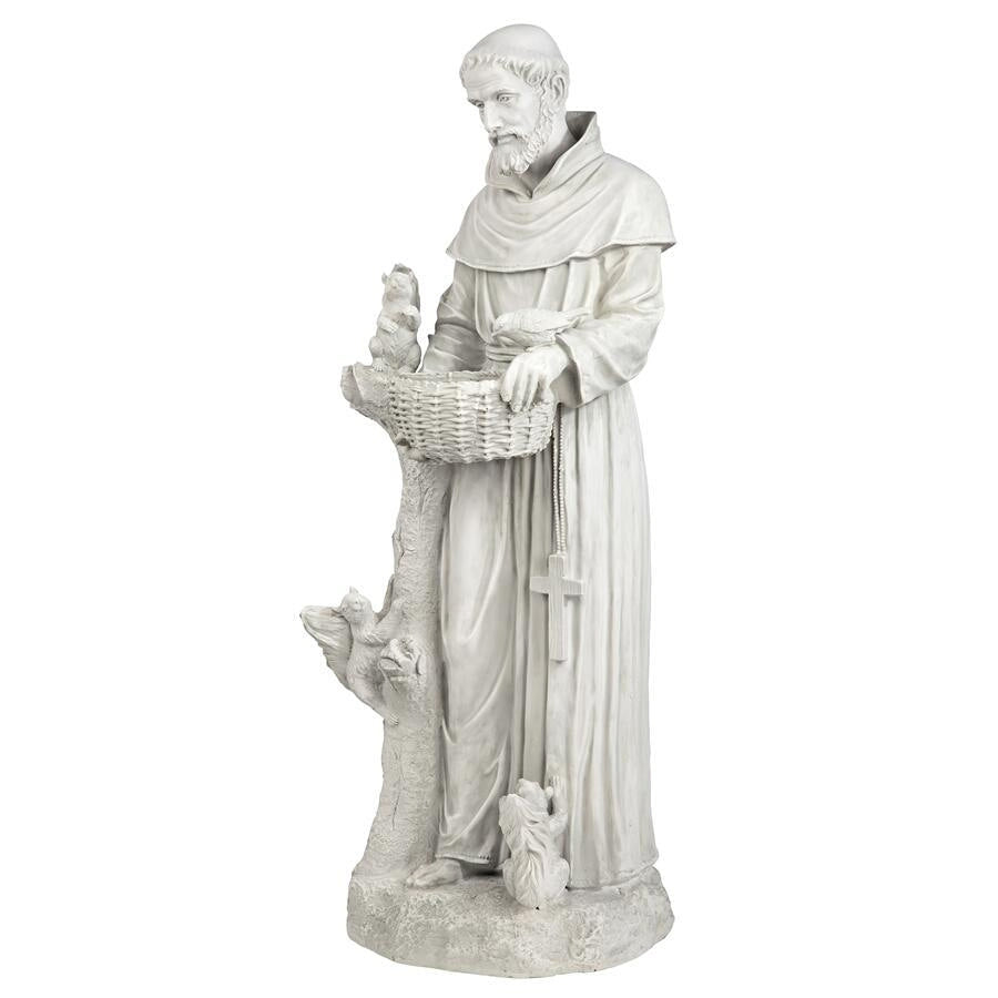 St Francis Large Garden Statue Nature Nurturer with Animals 37H